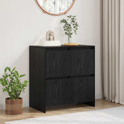 Dressoir zwart eiken 70x41x75 cm