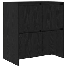 Dressoir met de deur Zwart eiken 70 x 41 x 75 cm Bewerkt hout