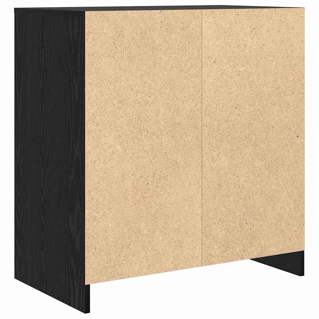 Dressoir met de deur Zwart eiken 70 x 41 x 75 cm Bewerkt hout
