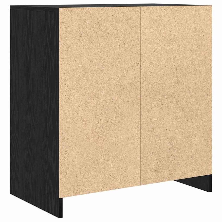 Dressoir met de deur Zwart eiken 70 x 41 x 75 cm Bewerkt hout
