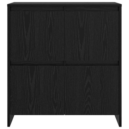Dressoir met de deur Zwart eiken 70 x 41 x 75 cm Bewerkt hout