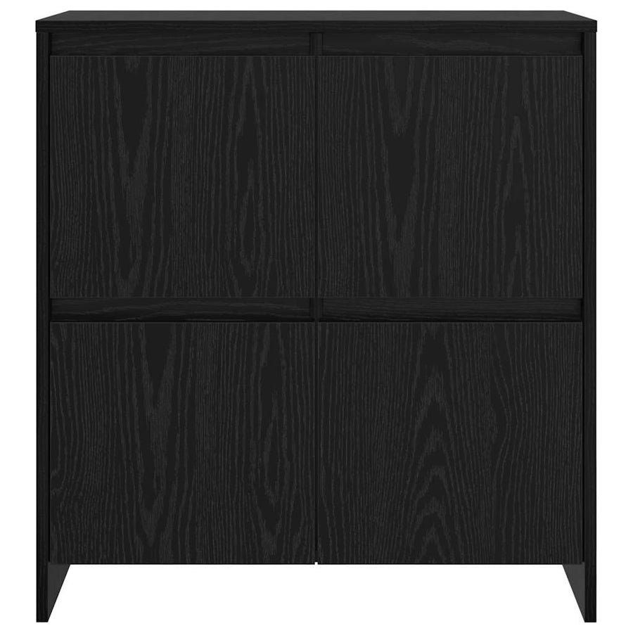 Dressoir met de deur Zwart eiken 70 x 41 x 75 cm Bewerkt hout