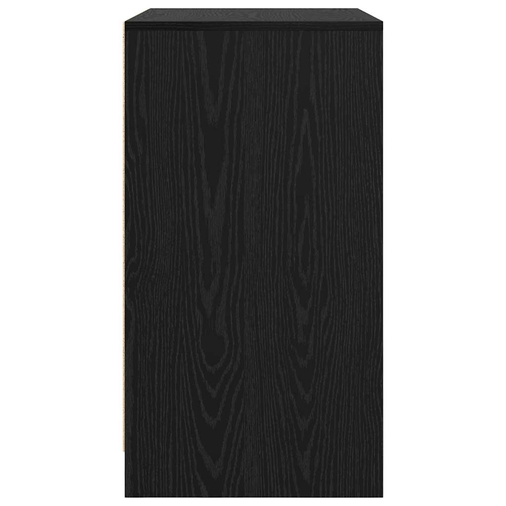 Dressoir met de deur Zwart eiken 70 x 41 x 75 cm Bewerkt hout