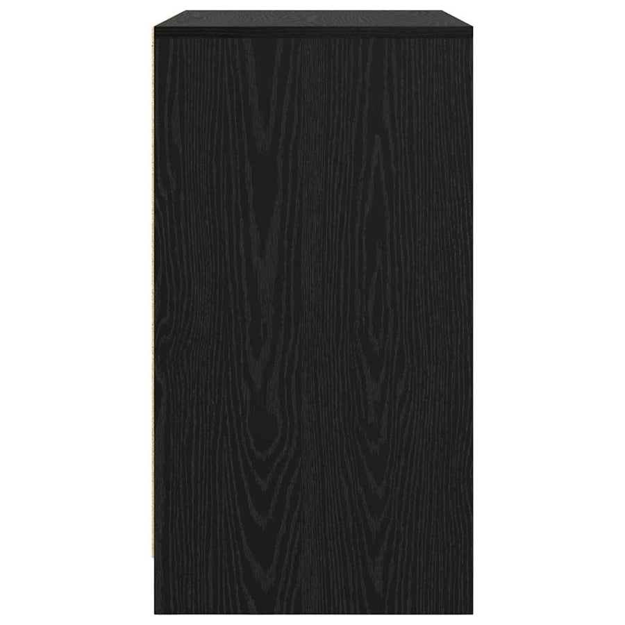 Dressoir met de deur Zwart eiken 70 x 41 x 75 cm Bewerkt hout