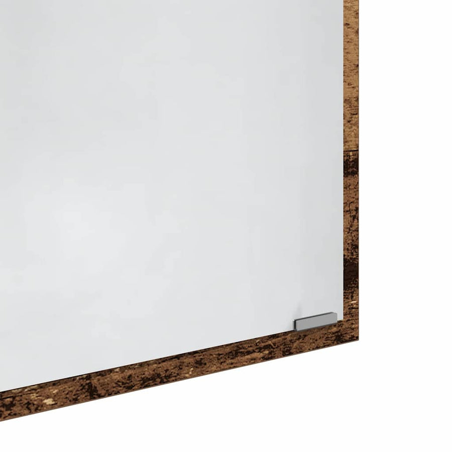 LED Badkamer Spiegel Oud Hout 40 x 37 x 8.5 cm Bewerkt hout