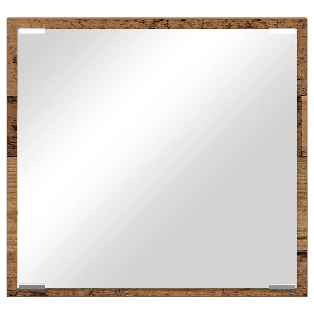 LED Badkamer Spiegel Oud Hout 40 x 37 x 8.5 cm Bewerkt hout