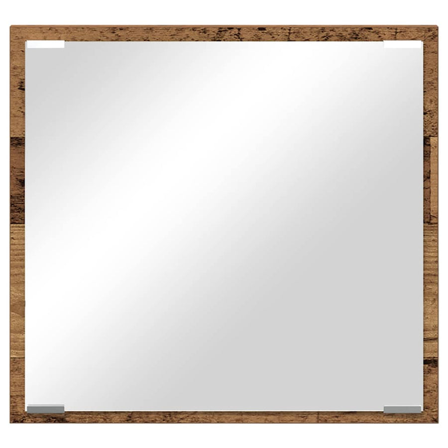 LED Badkamer Spiegel Oud Hout 40 x 37 x 8.5 cm Bewerkt hout