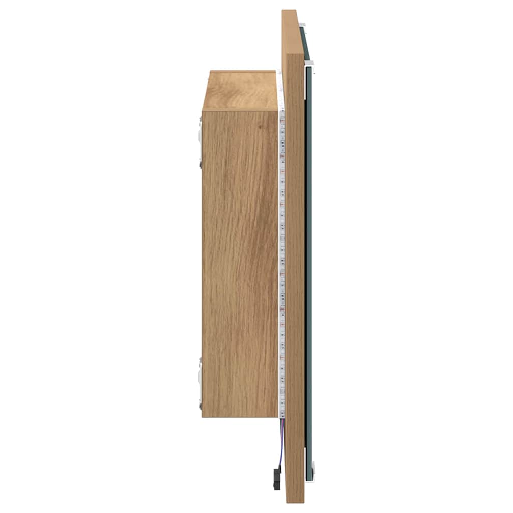 LED Badkamer Spiegel met spiegel Artisan Eiken 40 x 37 x 8.5 cm