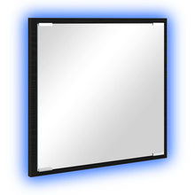 LED Badkamer Spiegel Zwart Eiken 40 x 37 x 8.5 cm Bewerkt hout