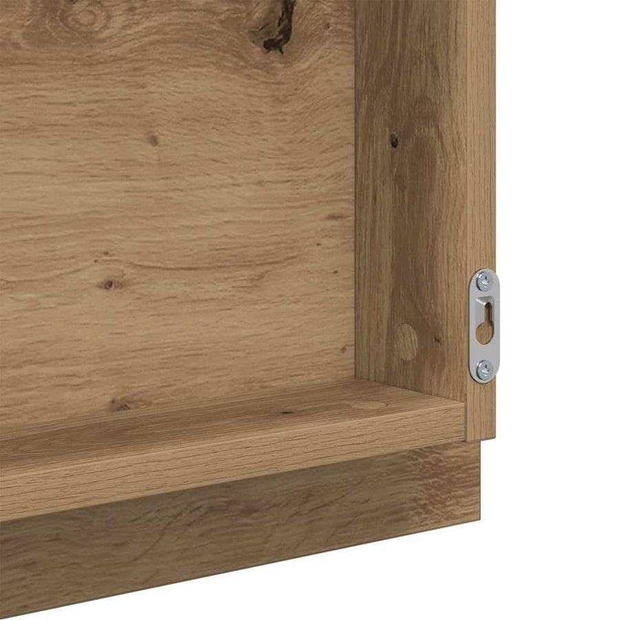 Spiegel met spiegel Artisan Eiken 90 x 8,5 x 37 cm Bewerkt hout
