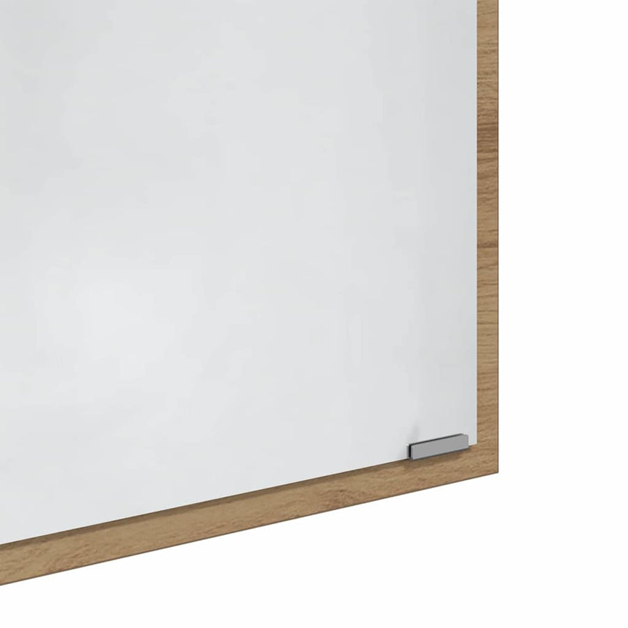 Spiegel met spiegel Artisan Eiken 90 x 8,5 x 37 cm Bewerkt hout