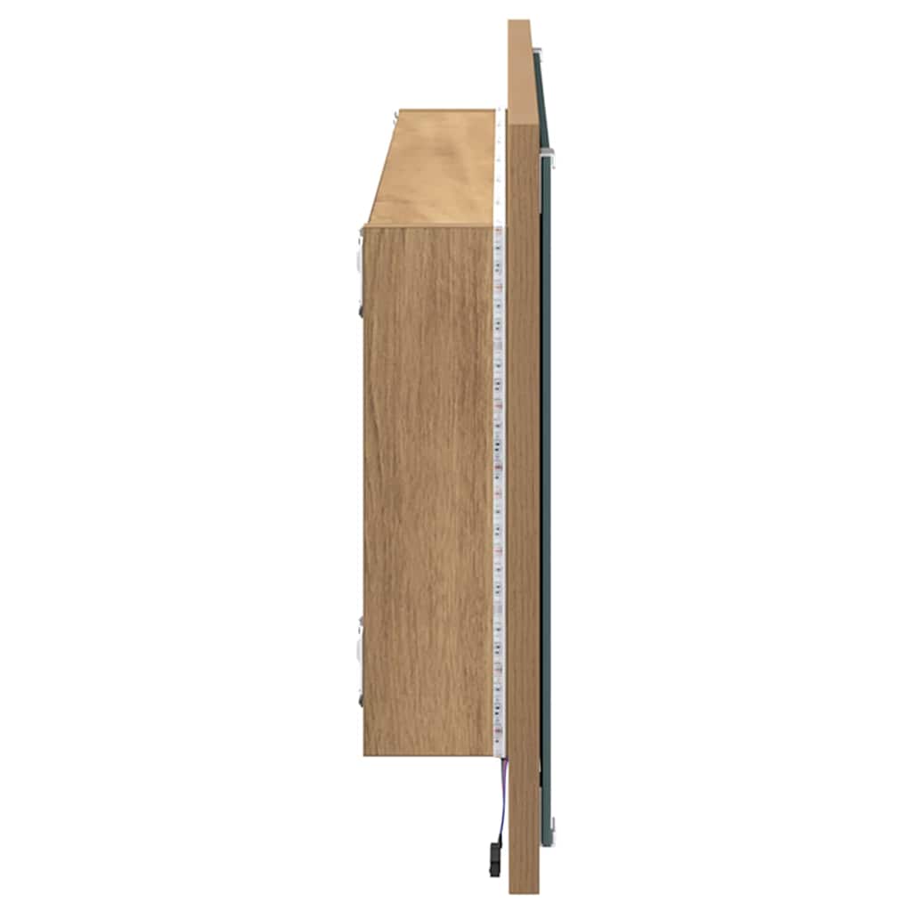 Spiegel met spiegel Artisan Eiken 90 x 8,5 x 37 cm Bewerkt hout