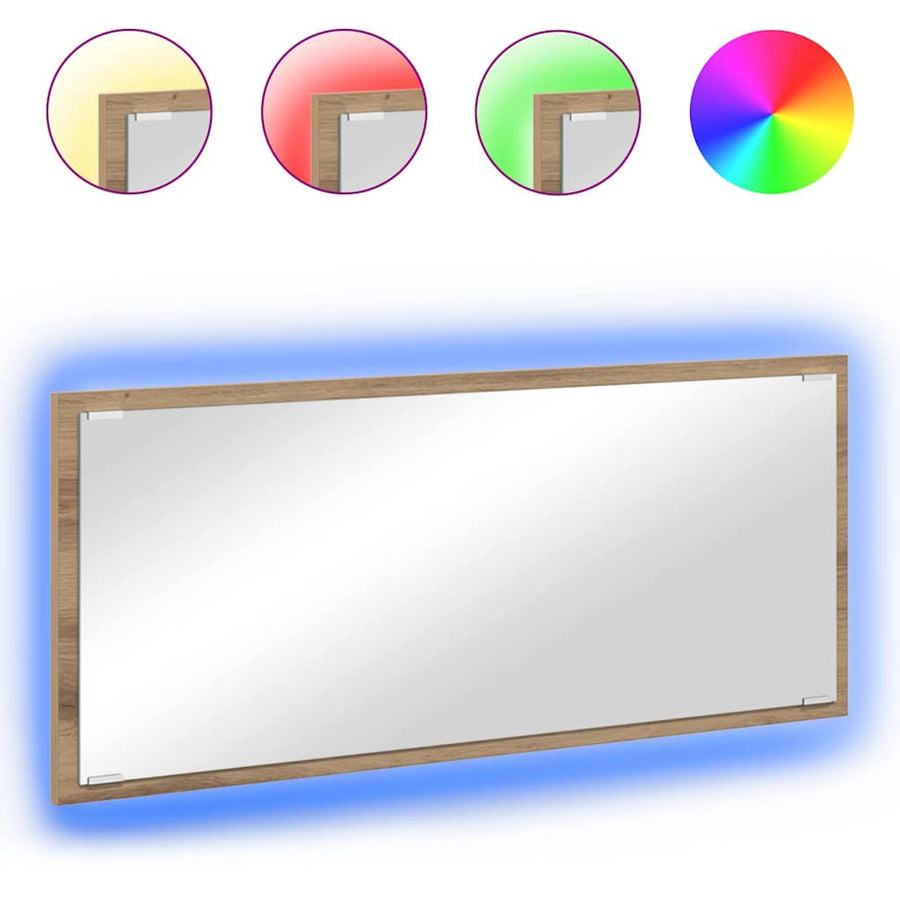 Spiegel met spiegel Artisan Eiken 90 x 8,5 x 37 cm Bewerkt hout