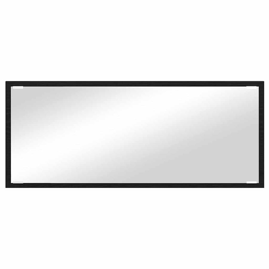 Spiegel met spiegel Zwart Eiken 90 x 8,5 x 37 cm Bewerkt hout