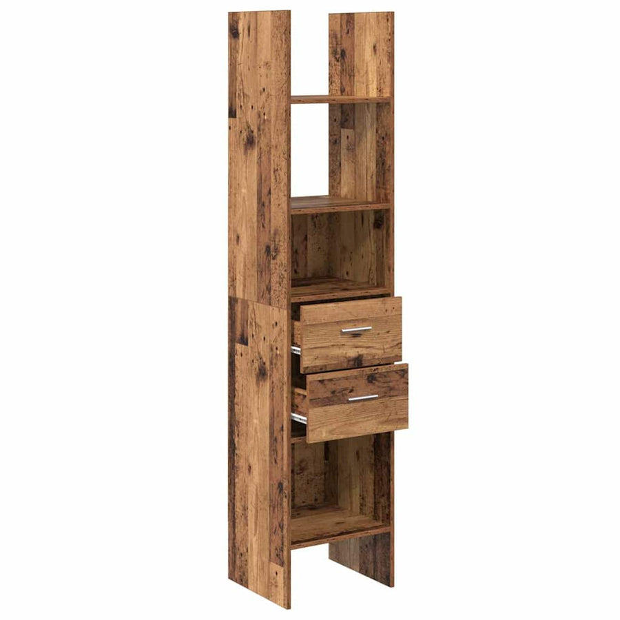 Boekenkast Oud hout 40 x 35 x 180 cm Bewerkt hout