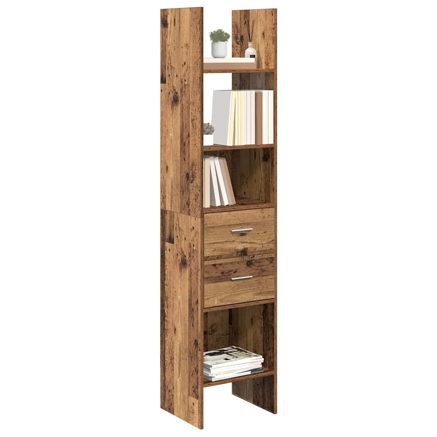 Boekenkast Oud hout 40 x 35 x 180 cm Bewerkt hout