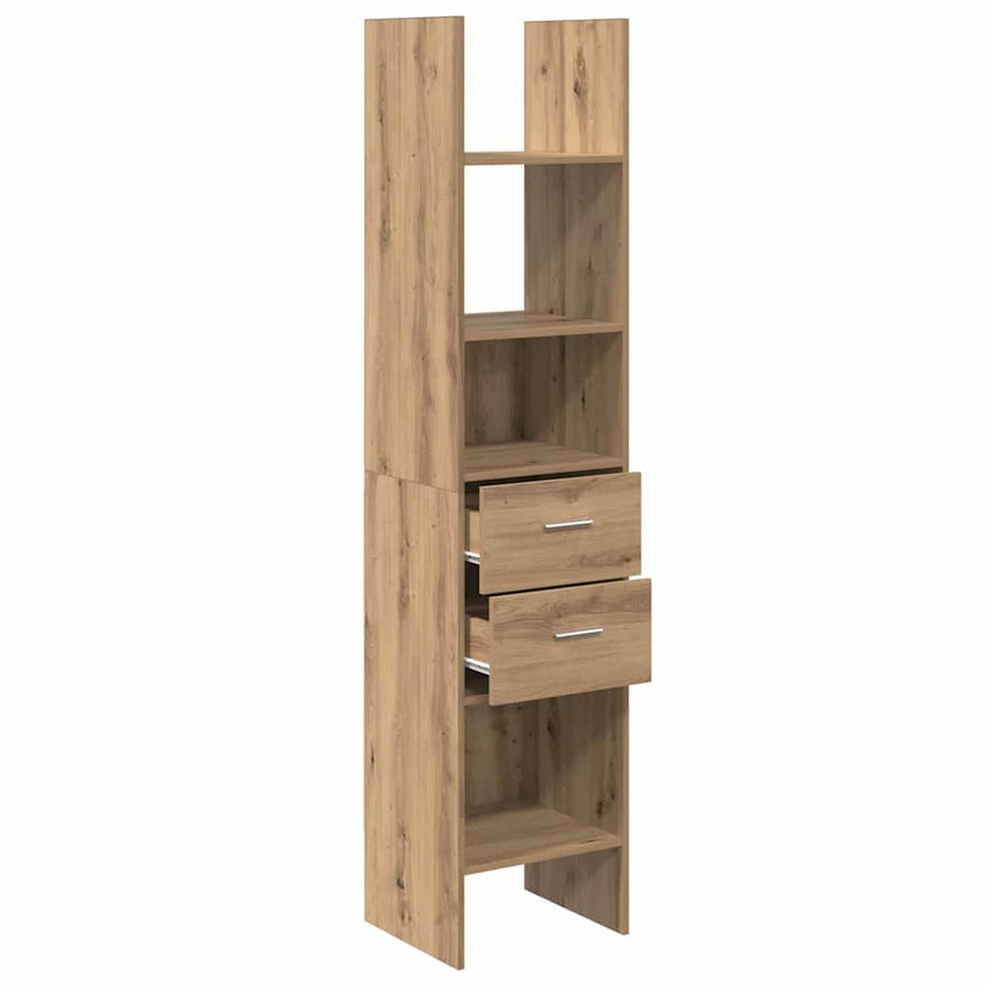 Boekenkast artisanaal eikenkleurig 40 x 35 x 180 cm