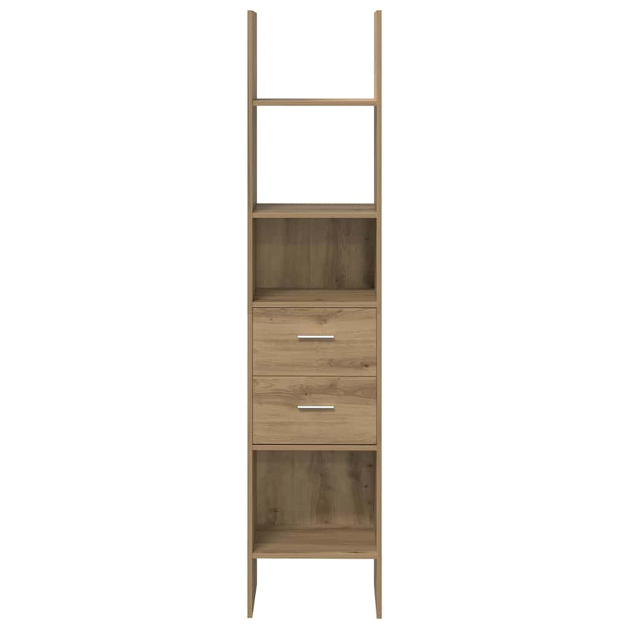 Boekenkast artisanaal eikenkleurig 40 x 35 x 180 cm