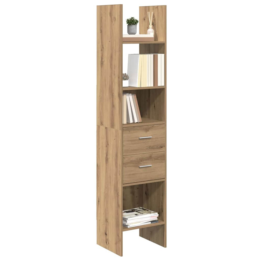 Boekenkast artisanaal eikenkleurig 40 x 35 x 180 cm