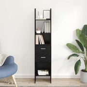 Boekenkast 40x35x180 cm zwart eiken bewerkt hout