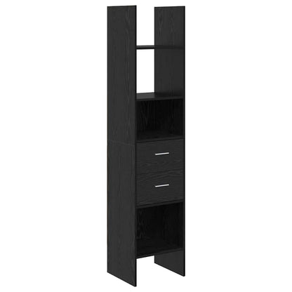 Boekenkast Zwart eiken 40 x 35 x 180 cm Bewerkt hout