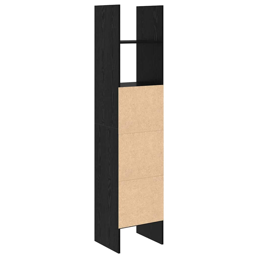 Boekenkast Zwart eiken 40 x 35 x 180 cm Bewerkt hout