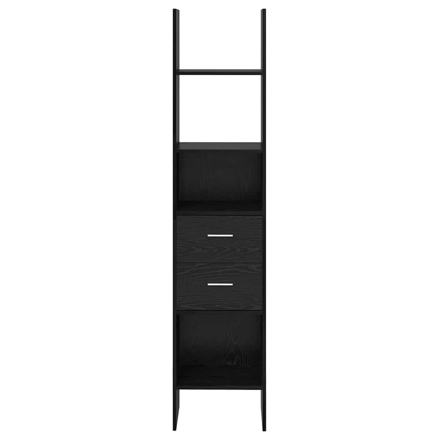 Boekenkast Zwart eiken 40 x 35 x 180 cm Bewerkt hout