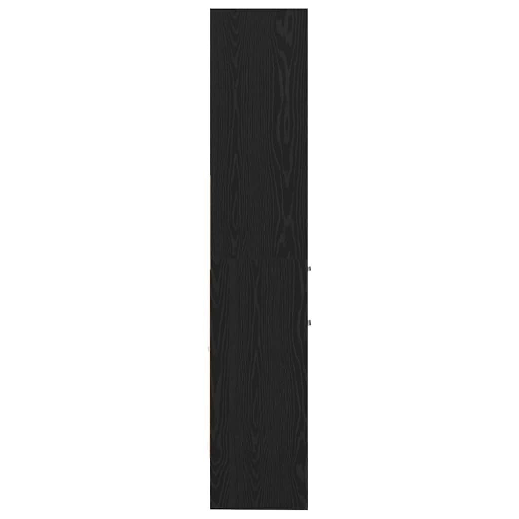 Boekenkast Zwart eiken 40 x 35 x 180 cm Bewerkt hout