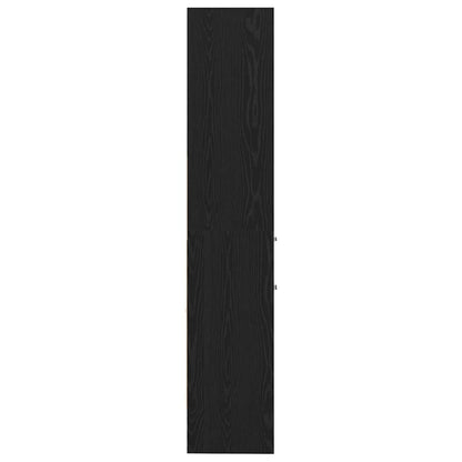 Boekenkast Zwart eiken 40 x 35 x 180 cm Bewerkt hout