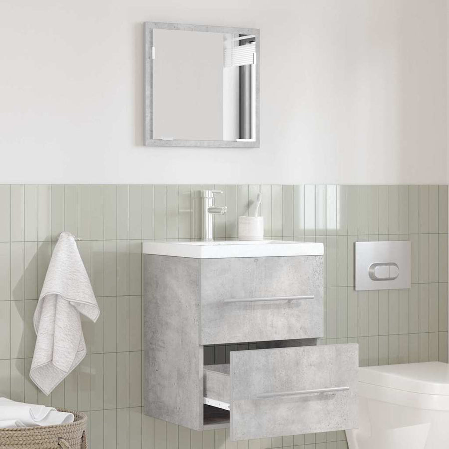 Badkamer Kast Beton grijs 41 x 38.5 x 48 cm Bewerkt hout