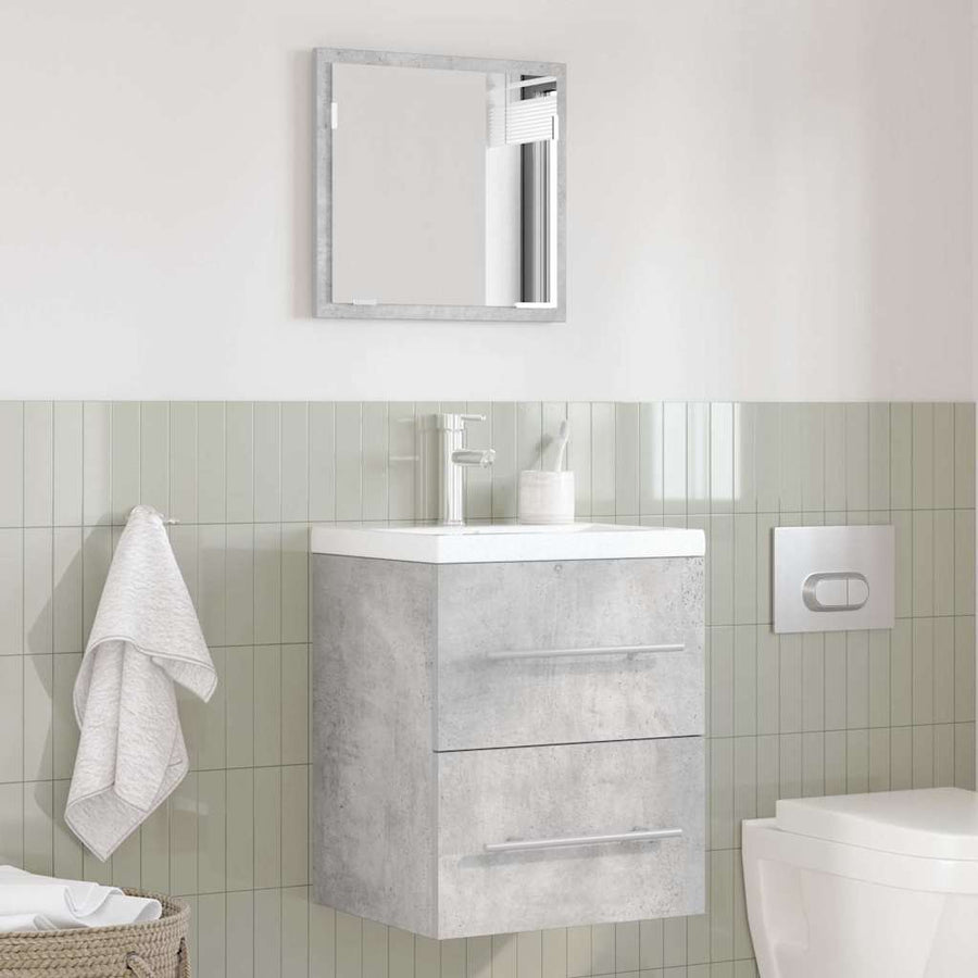 Badkamer Kast Beton grijs 41 x 38.5 x 48 cm Bewerkt hout