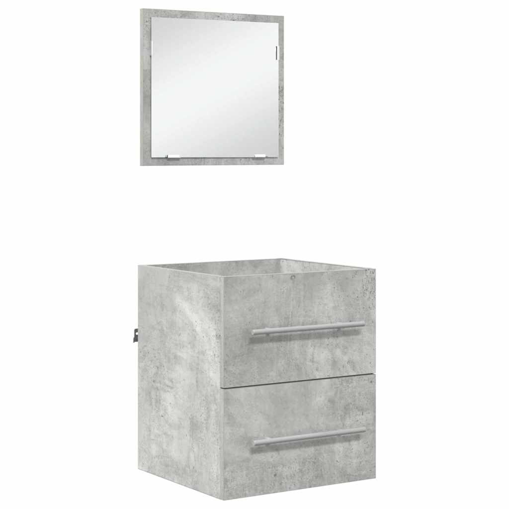 Badkamer Kast Beton grijs 41 x 38.5 x 48 cm Bewerkt hout