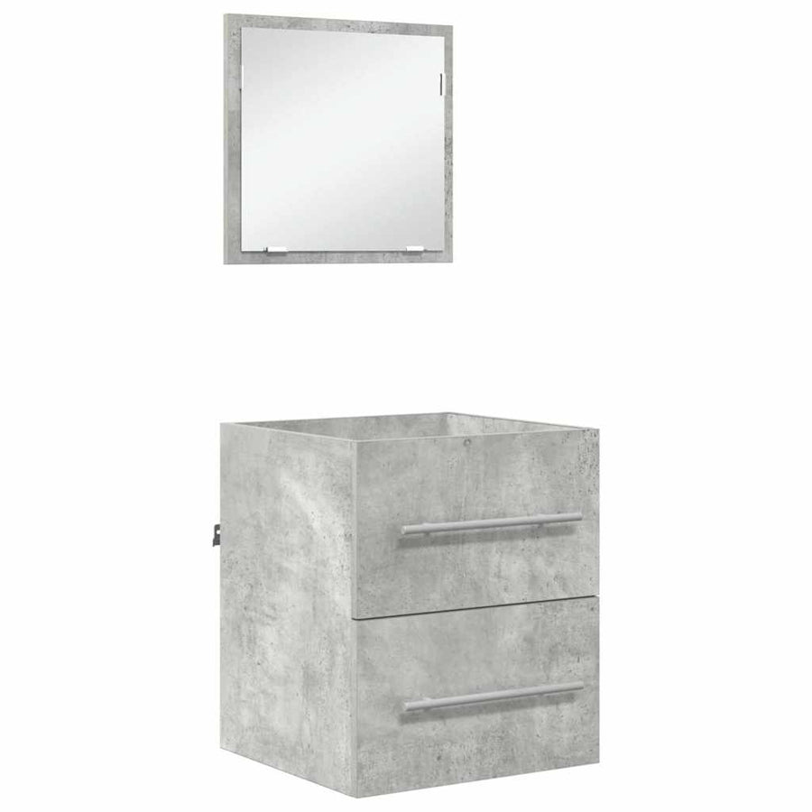 Badkamer Kast Beton grijs 41 x 38.5 x 48 cm Bewerkt hout