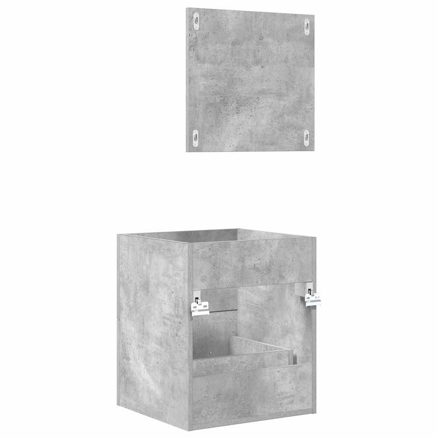 Badkamer Kast Beton grijs 41 x 38.5 x 48 cm Bewerkt hout
