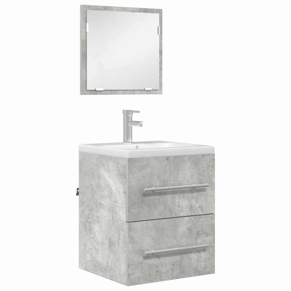 Badkamer Kast Beton grijs 41 x 38.5 x 48 cm Bewerkt hout