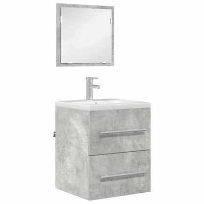 Badkamer Kast Beton grijs 41 x 38.5 x 48 cm Bewerkt hout