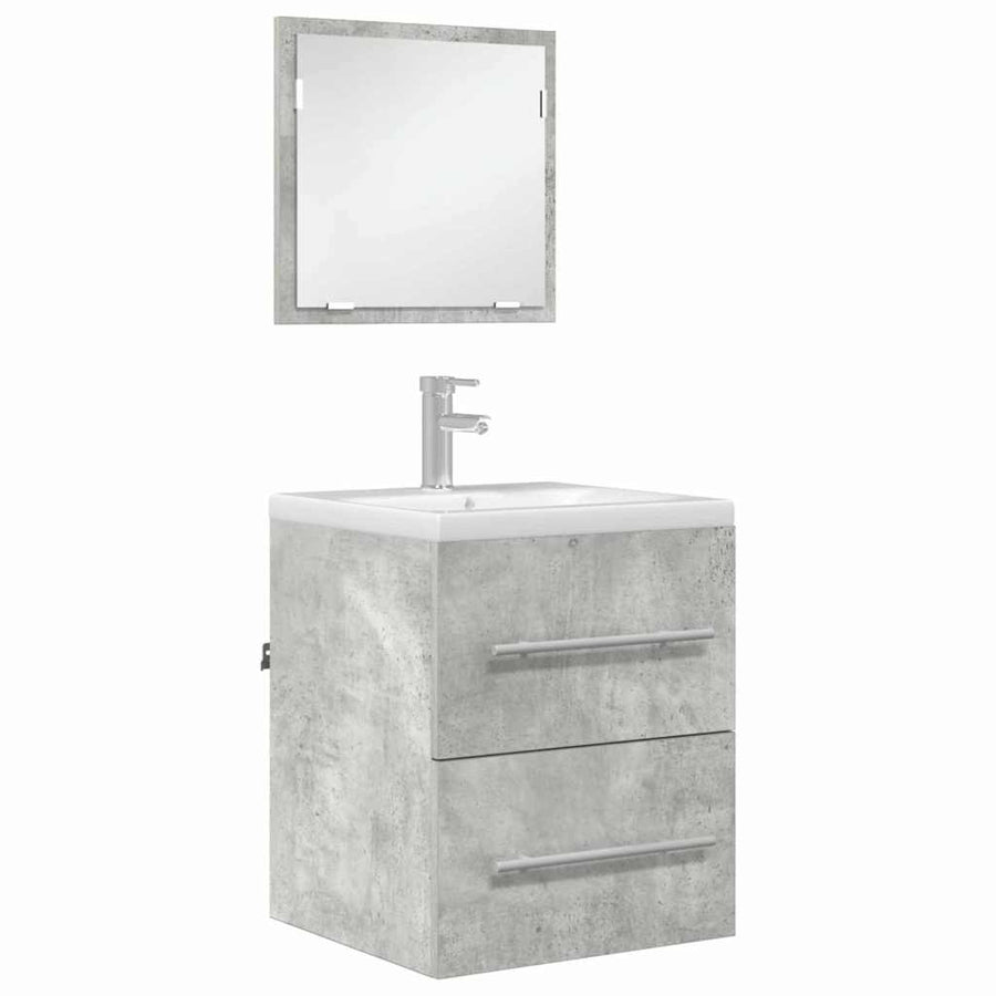 Badkamer Kast Beton grijs 41 x 38.5 x 48 cm Bewerkt hout