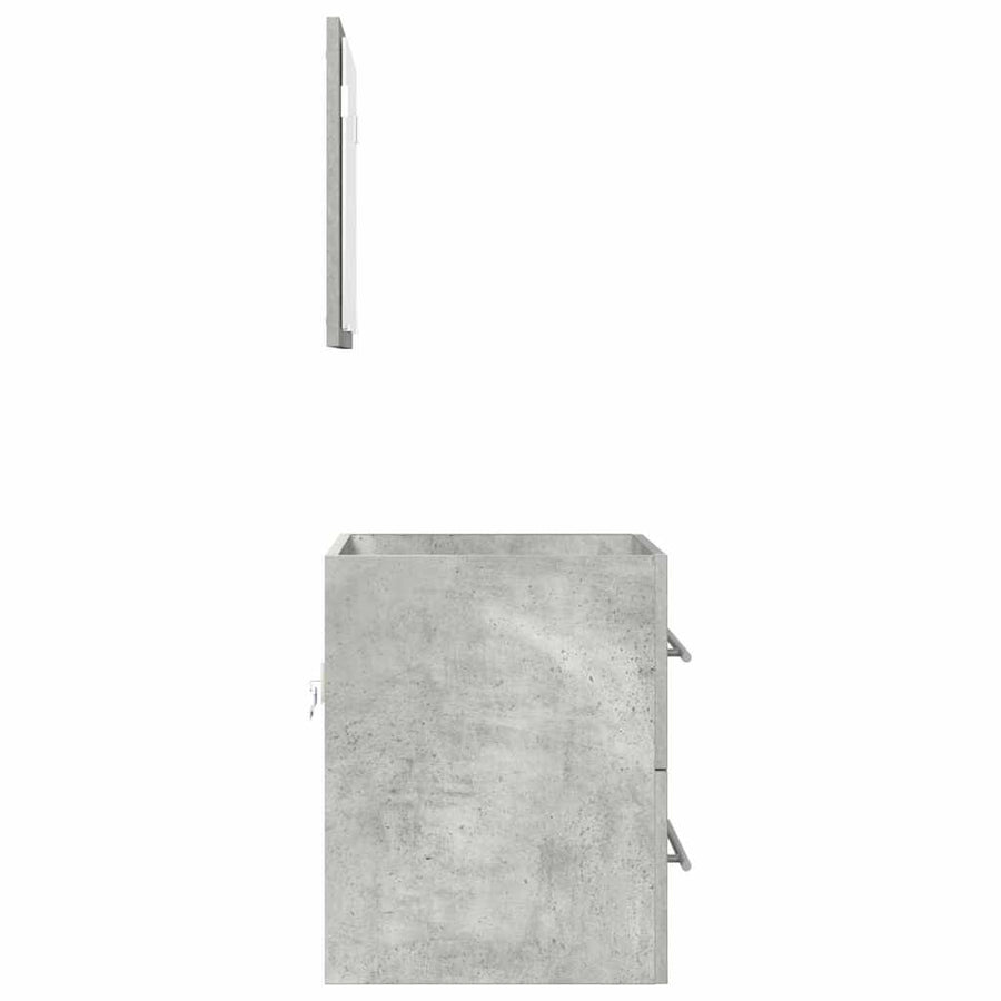 Badkamer Kast Beton grijs 41 x 38.5 x 48 cm Bewerkt hout
