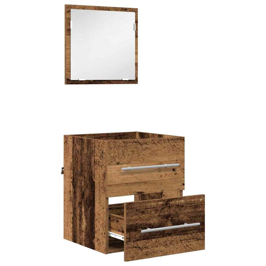 Badkamer Kast met lade Oude hout 41 x 38.5 x 48 cm Bewerkt hout