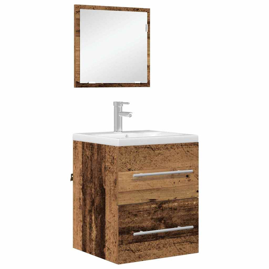 Badkamer Kast met lade Oude hout 41 x 38.5 x 48 cm Bewerkt hout