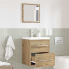 Bathroom Vanity Set with Storage Drawer Brown 41 x 38.5 x 48 cm