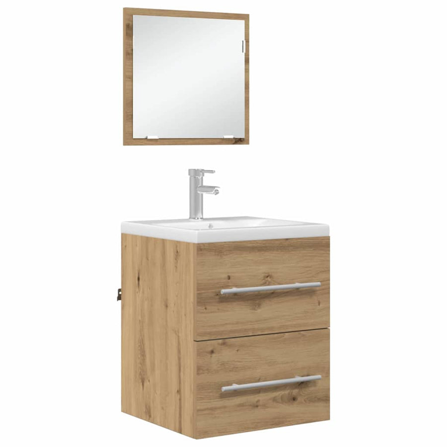 Badkamer Kast Ambachtelijk eiken 41 x 38.5 x 48 cm Bewerkt hout