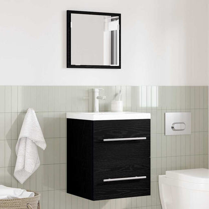 Badkamer Kast Zwart eiken 41 x 38.5 x 48 cm Bewerkt hout