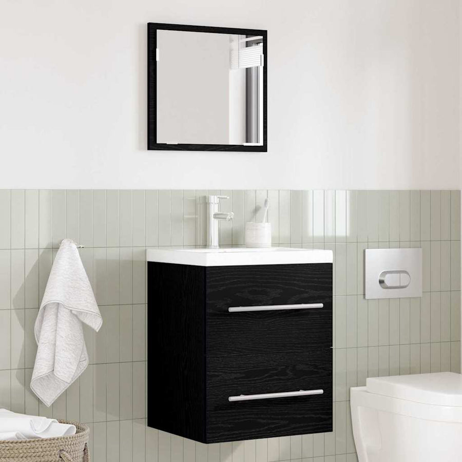 Badkamer Kast Zwart eiken 41 x 38.5 x 48 cm Bewerkt hout