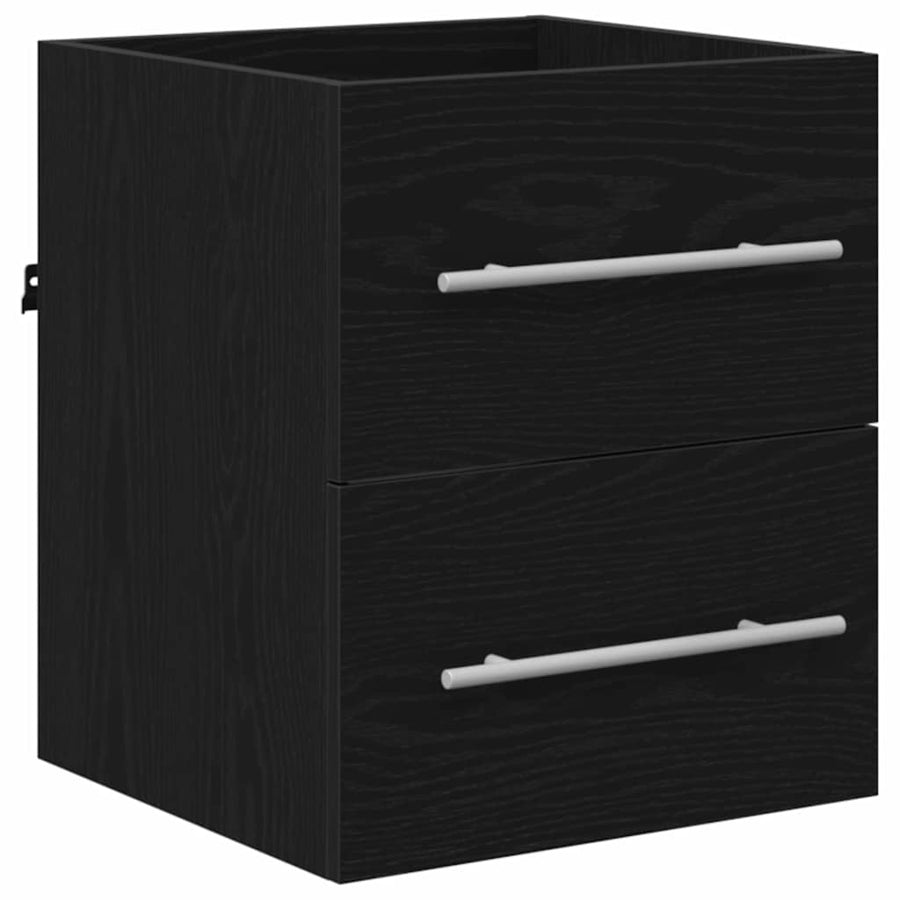 Badkamer Kast Zwart eiken 41 x 38.5 x 48 cm Bewerkt hout