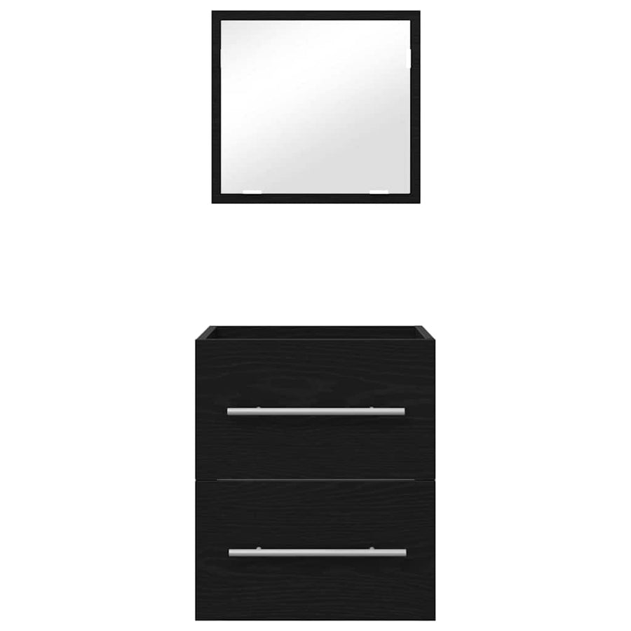 Badkamer Kast Zwart eiken 41 x 38.5 x 48 cm Bewerkt hout