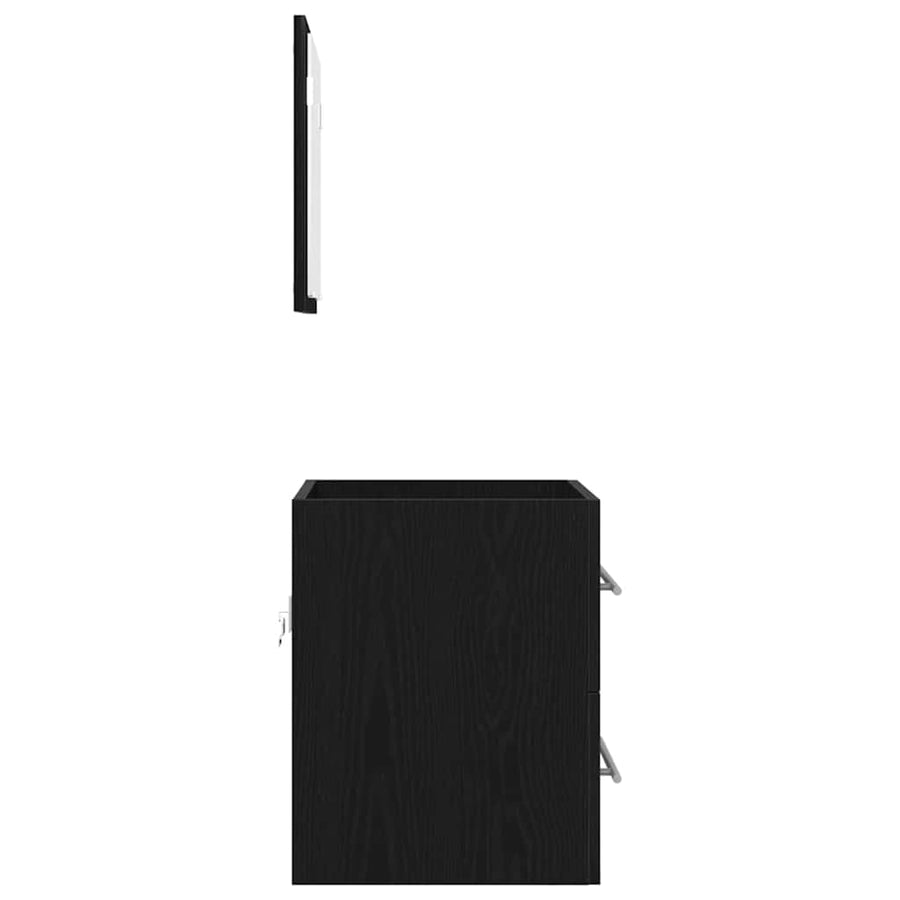 Badkamer Kast Zwart eiken 41 x 38.5 x 48 cm Bewerkt hout