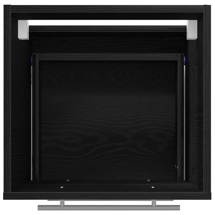 Badkamer Kast Zwart eiken 41 x 38.5 x 48 cm Bewerkt hout
