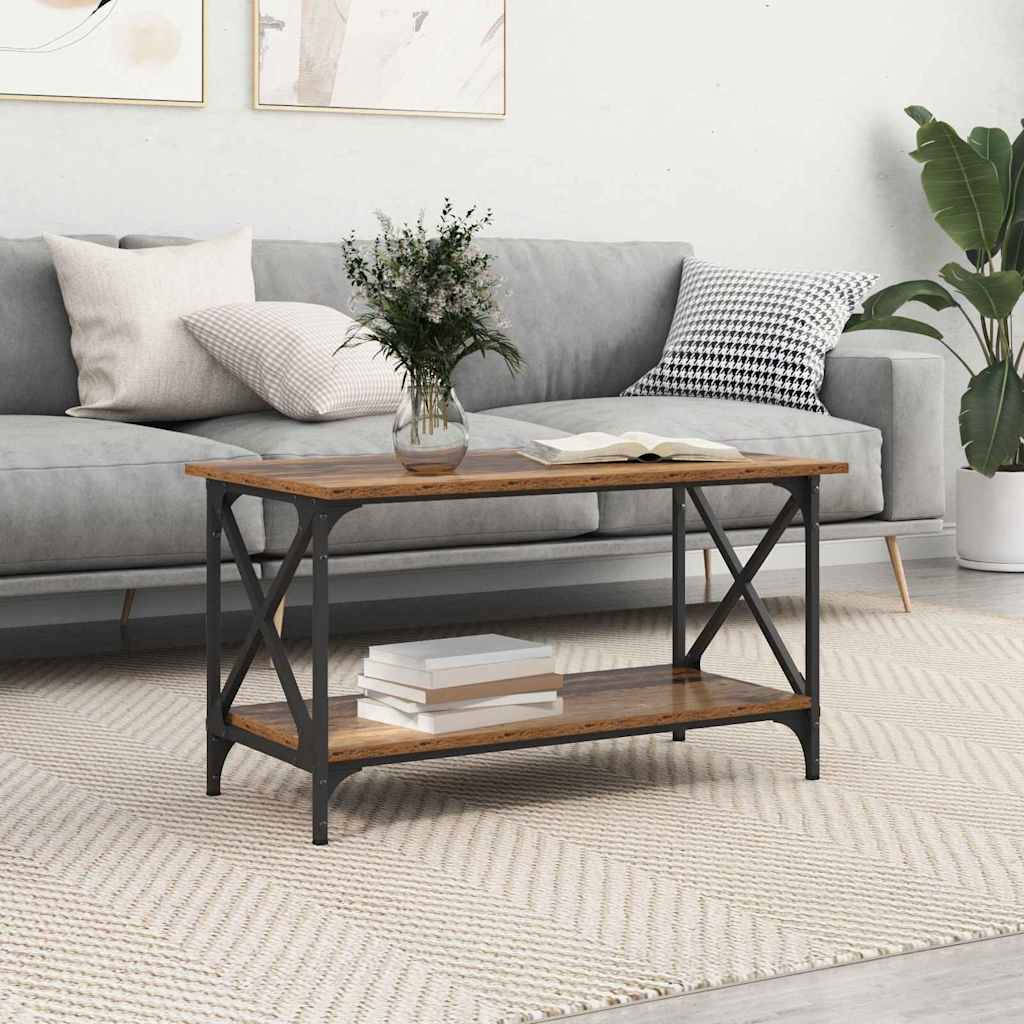 Salontafel Oud hout 80 x 45 x 45.5 cm Bewerkt hout