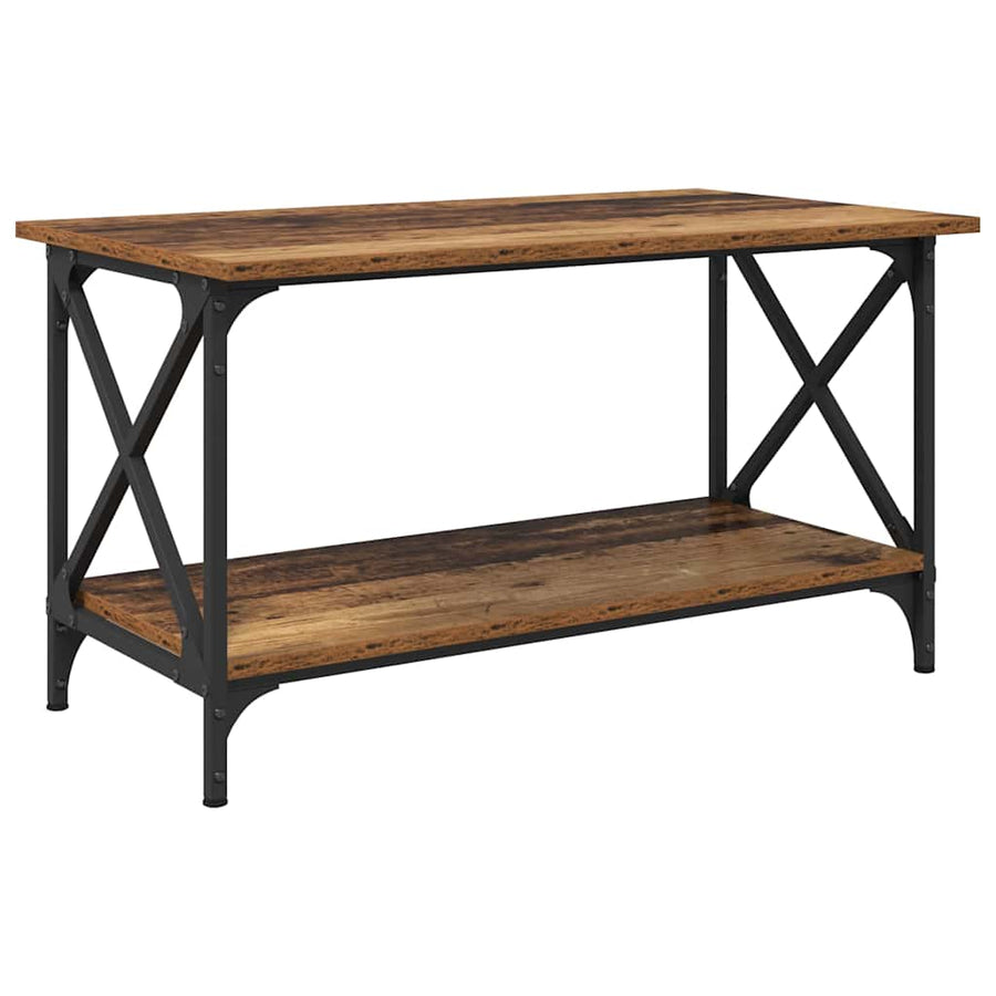 Salontafel Oud hout 80 x 45 x 45.5 cm Bewerkt hout